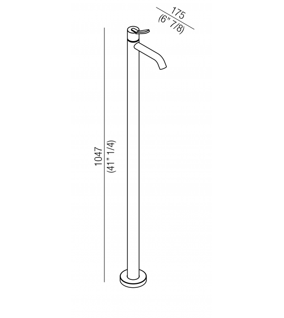 Fez Agape Robinet Baignoire au Sol