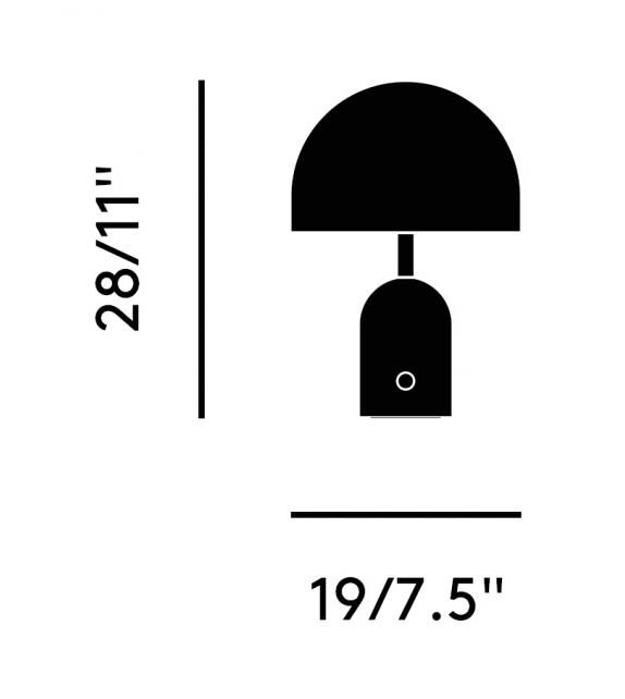 Versandfertig - Bell Portable Fluoro Tom Dixon Tischleuchte