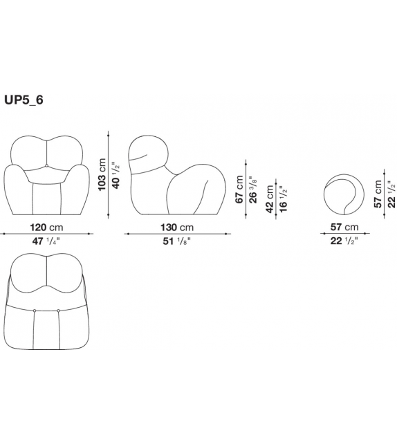 Serie UP 2000 B&B Italia Armchair