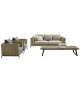 Ray Outdoor Natural B&B Italia Outdoor Modular Sofa with Wooden Base