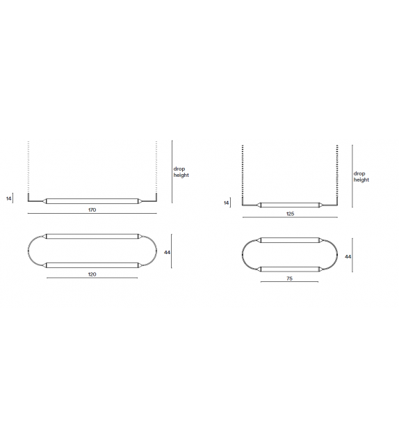 Cirque Pendant Ellipse Horizontal Giopato & Coombes Lámpara de Suspensión