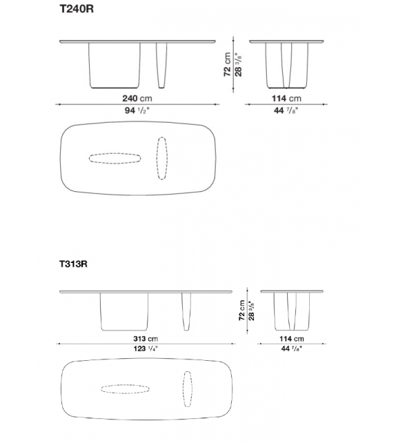 Tobi-Ishi Table Rectangulaire B&B Italia