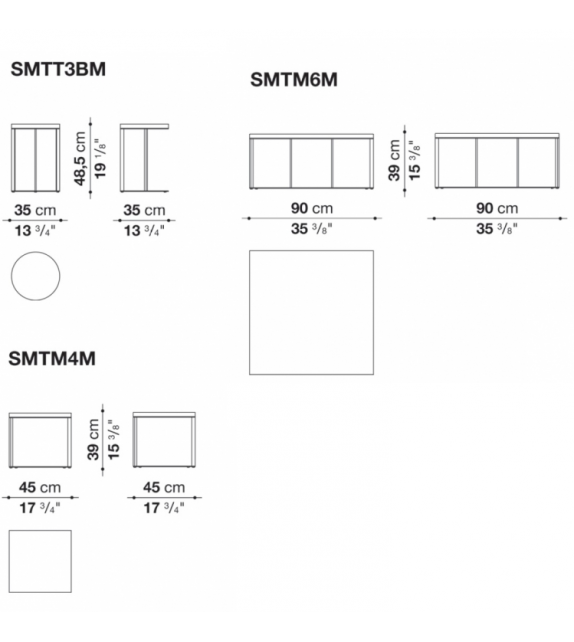 Lithos Maxalto Mesita con Tablero en Mármol