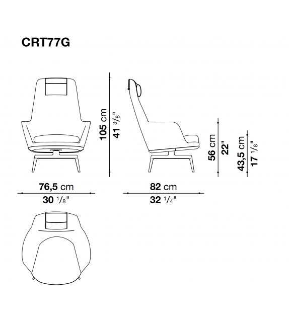 Caratos Maxalto Fauteuil Pivotant