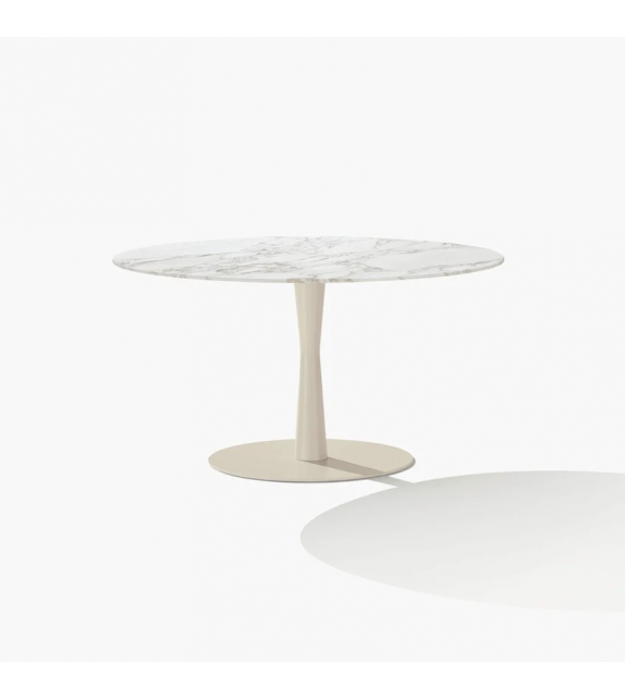 Flute Poliform Table with Marble Top