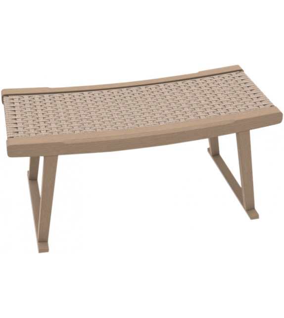 Sella Maxalto Bench with Woven Seat - Milia Shop