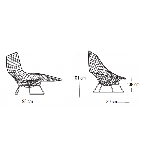 Bertoia Fauteuil Asymétrique Knoll