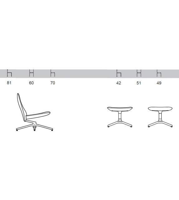 Pilot Chair Niedriger Sessel Knoll