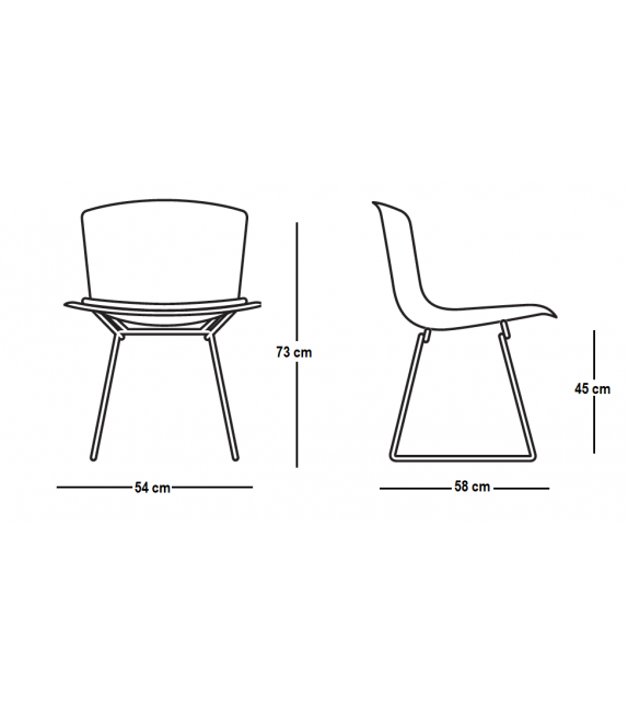 Bertoia Knoll Stuhl Aus Kernleder