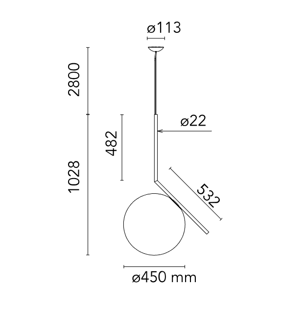 Ready for shipping - IC S3 Suspension Lamp Flos