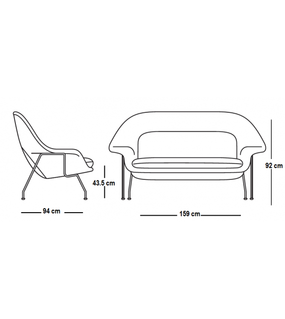 Womb Knoll Settee