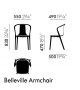 Listo para entregar - Belleville Armchair Wood Vitra Butaca