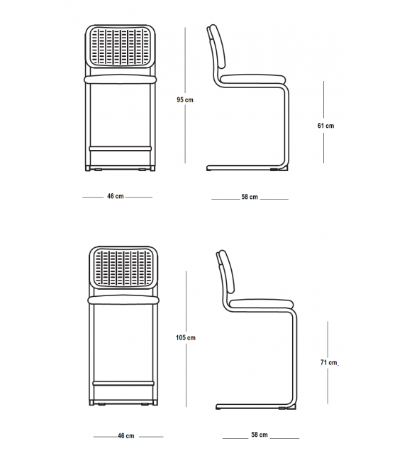 Cesca Knoll Stool