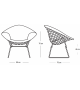 Bertoia poltroncina interamente rivestita