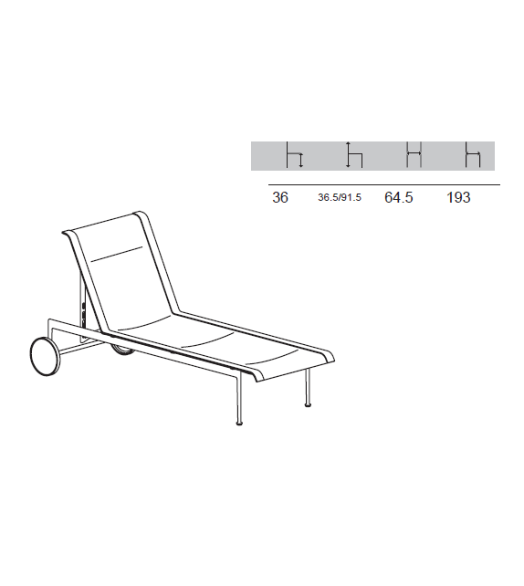 1966 Chaise Longue Avec Dossier Réglable Knoll