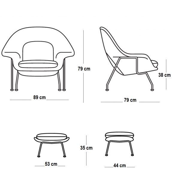 Womb Knoll Petit Fauteuil