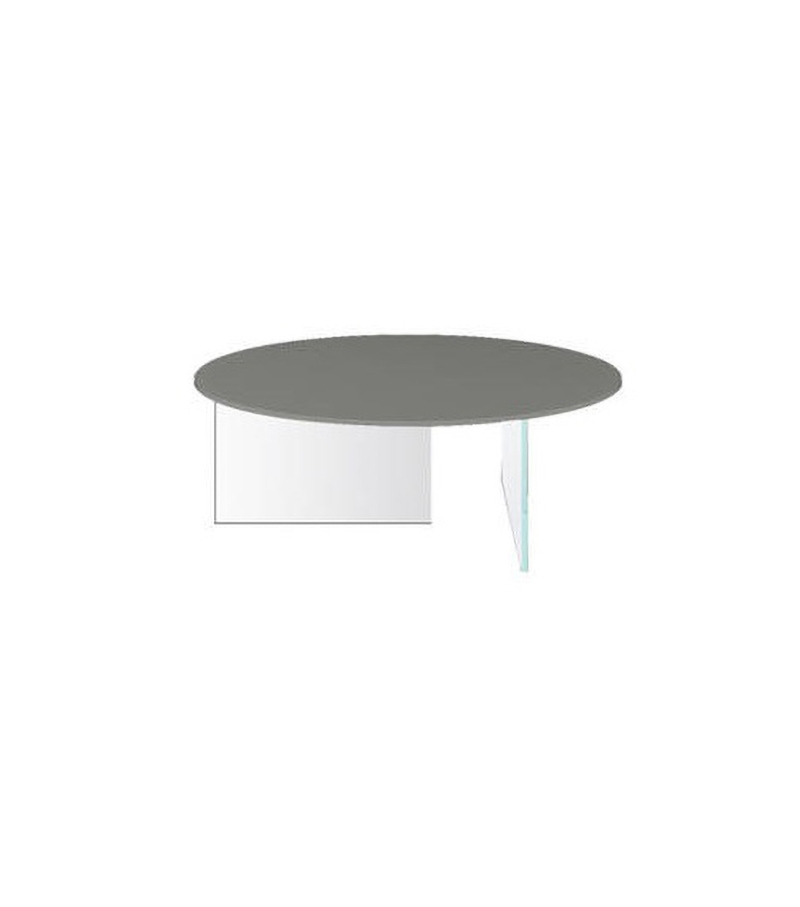 Air Round Lago Table Basse avec Plateau en Verre