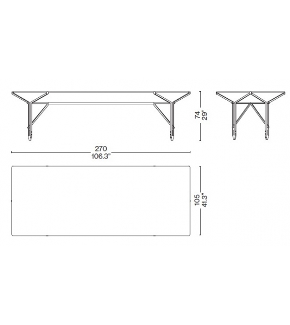 Ready for shipping - 815 Olimpino Cassina Table