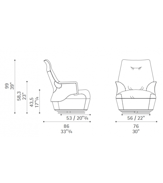 Assaya Fauteuil Poltrona Frau