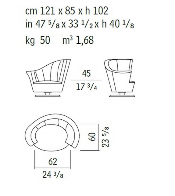 Arabella Fauteuil Pivotant Giorgetti