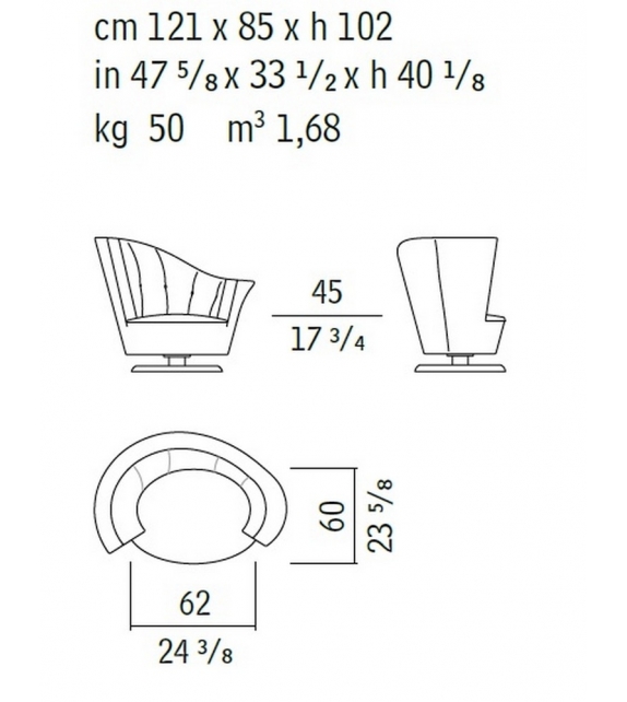 Arabella Fauteuil Pivotant Giorgetti