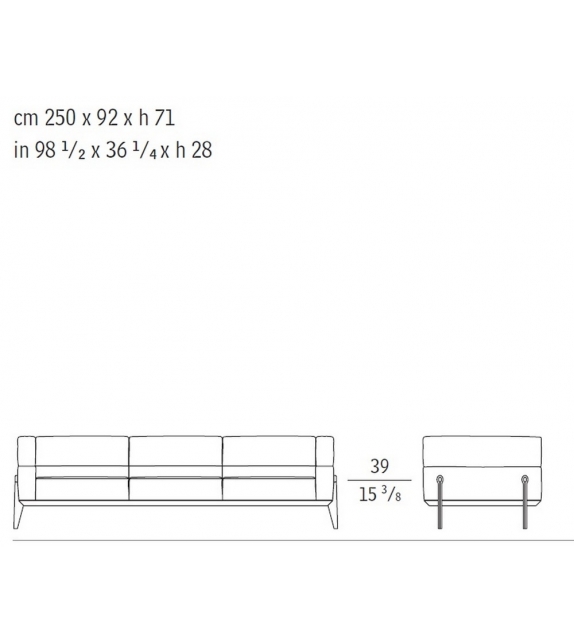 Ago Dreisitzersofa Giorgetti