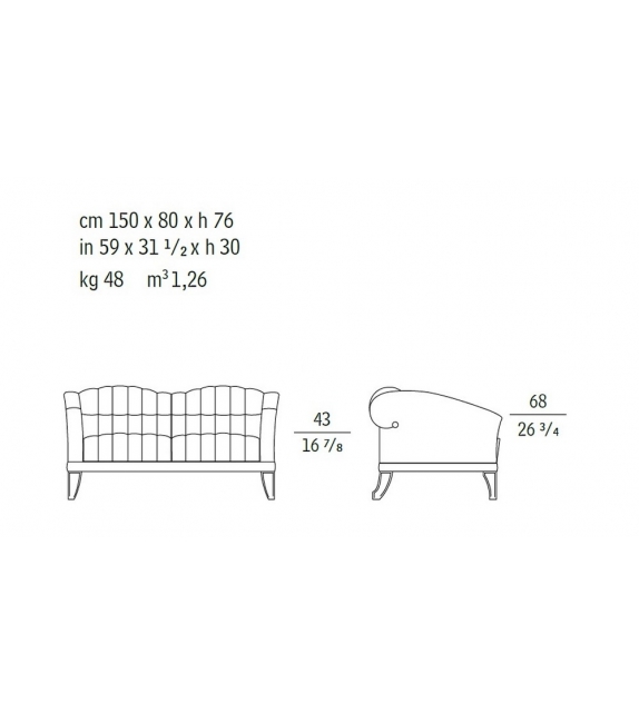 Ovis 2 Seater Sofa Giorgetti