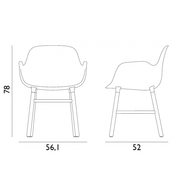 Form Normann Copenhagen Poltrona con Gambe In Legno