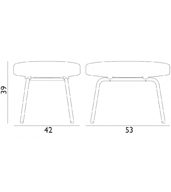 Era Copenhagen Taburete con Patas de Acero Normann