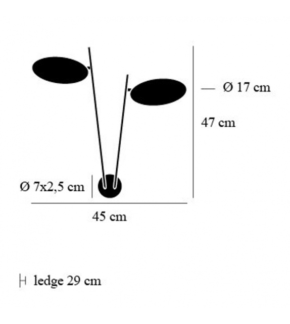 Lederam W2 Lampada Da Parete Catellani&Smith