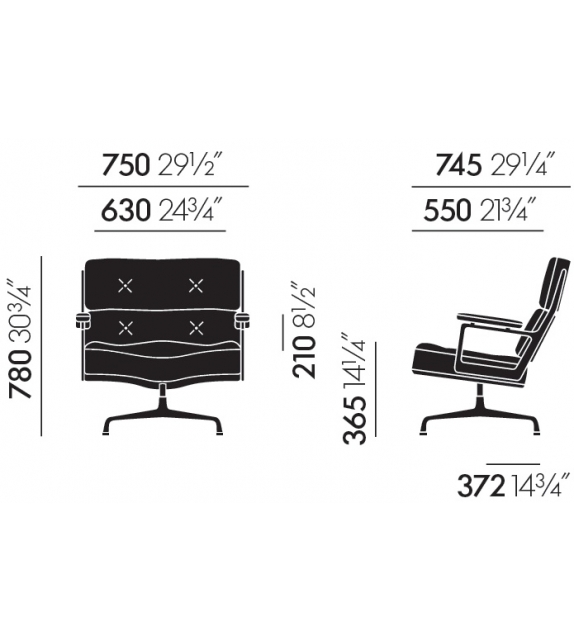 Lobby Chair ES 105 Armchair Vitra