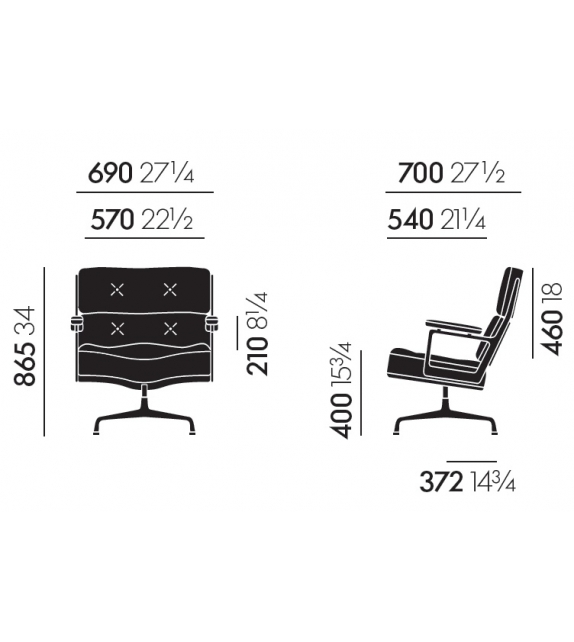 Lobby Chair ES 108 Silla De Reuniones Vitra