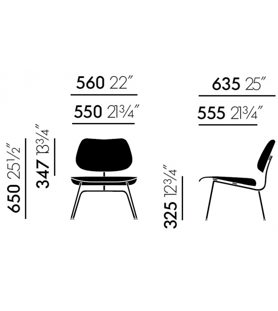 Plywood Group LCM Leather Stuhl Vitra