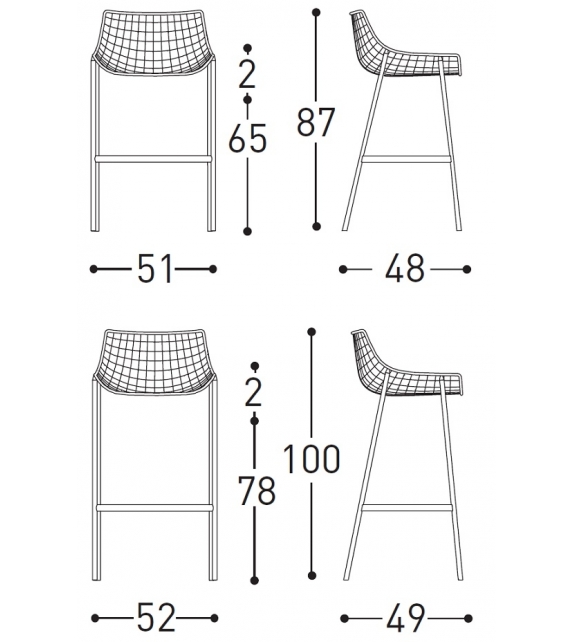 Summer Set Taburete Con Cojin Asiento Varaschin