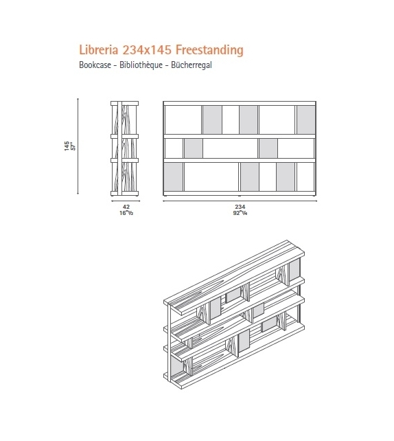 Jobs Bookcase Bücherregal Poltrona Frau