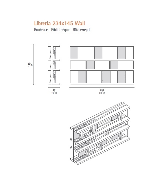 Jobs Bookcase Bücherregal Poltrona Frau