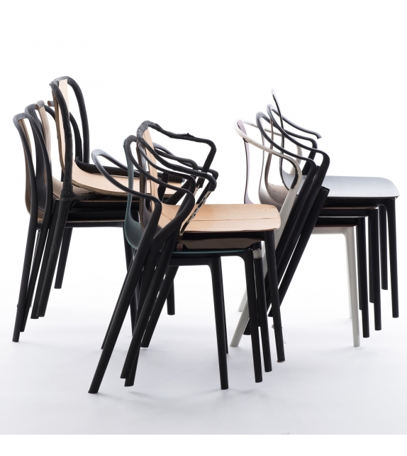 Belleville Chair Wood Sedia Vitra