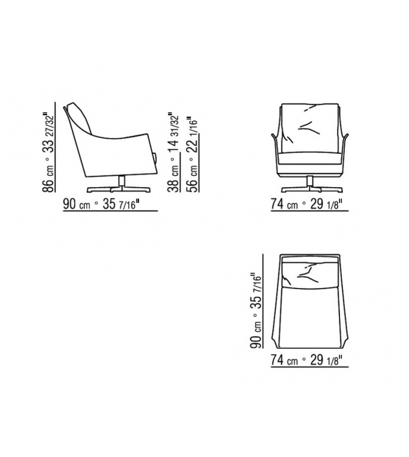 Boss Flexform Fauteuil Pivotant