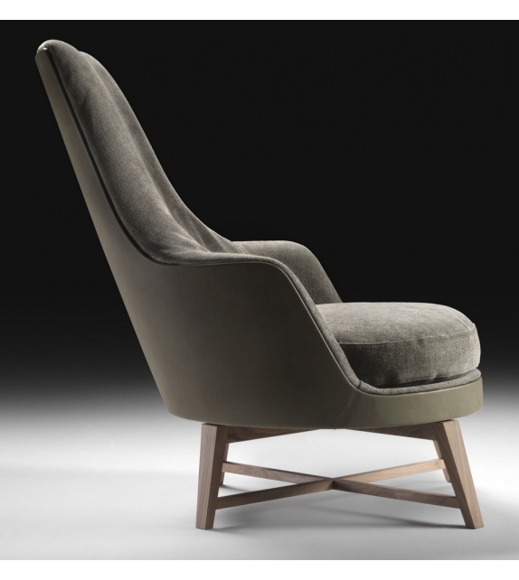 Guscioalto Soft Wooden Base Armchair Flexform