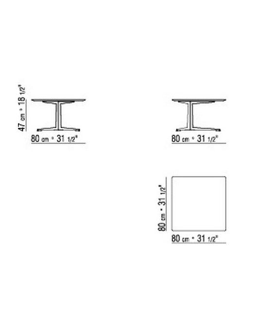 Fly Mesa Auxiliar Cuadrada Flexform