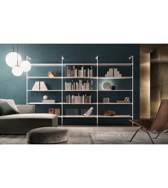 Wind Bookcase With Open Compartments Rimadesio