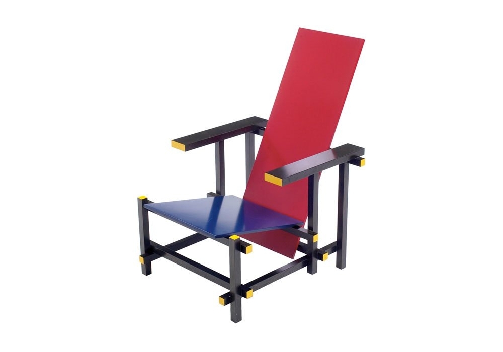 tafereel Aanbod Vlucht Miniature Rood Blauwe stoel Rietveld Vitra - Milia Shop