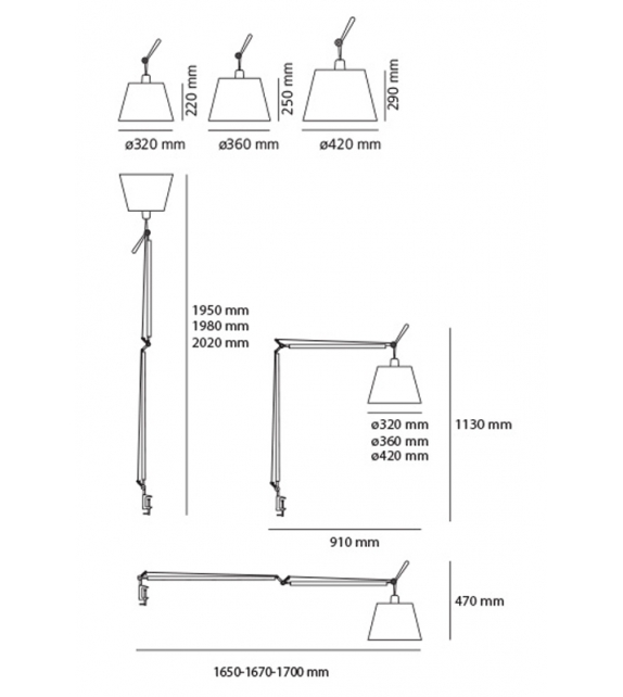 Tolomeo Mega LED Artemide Lámpara de Mesa