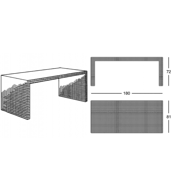 2830 Quaderna Zanotta Schreibtisch