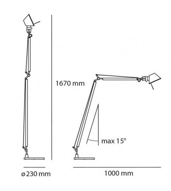 Tolomeo Lettura Artemide Lámpara de Pie