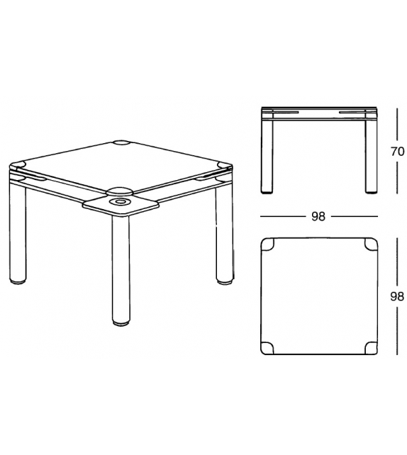 2625 Poker Zanotta Card Table