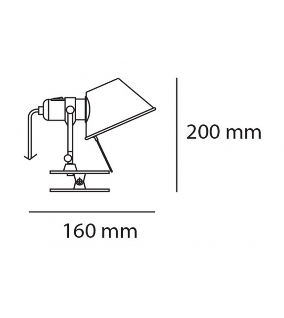 Tolomeo Micro Pinza LED Artemide Lampada con Pinza