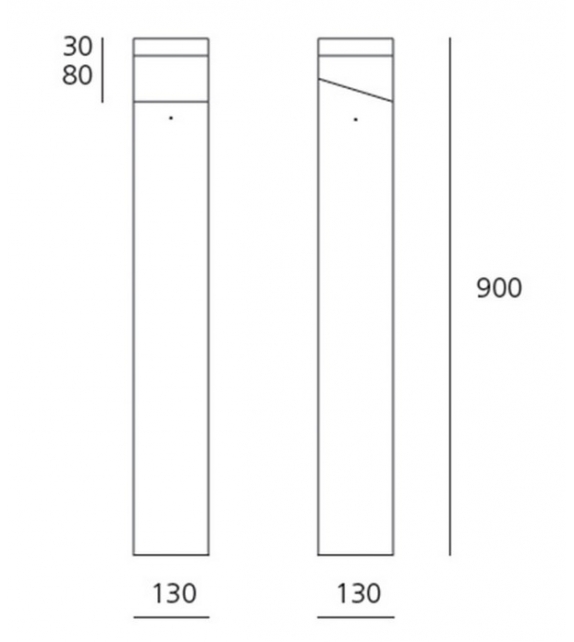 Tetragono Artemide Lampadaire