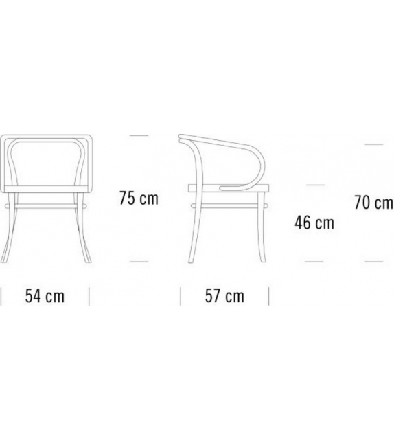 209 M Thonet Chair with Armrests