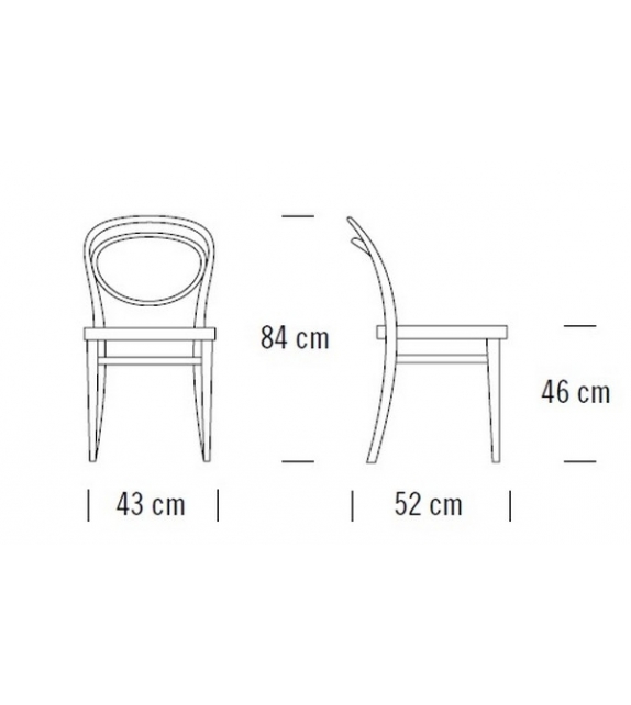 215 R Thonet Sedia